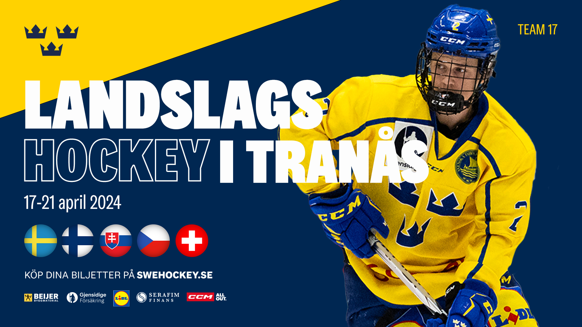 Tranås AIF Hockey arrangerar landslagsturnering för U17 herr